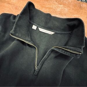 Cutter & Buck Men’s Black Quarter Zip Pullover Cotton Size‎ L Golf Athleisure